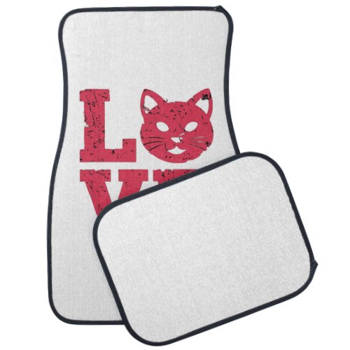 Cat Lovers Purr_fectly Bold Edgy Grunge Design Car Floor Mat