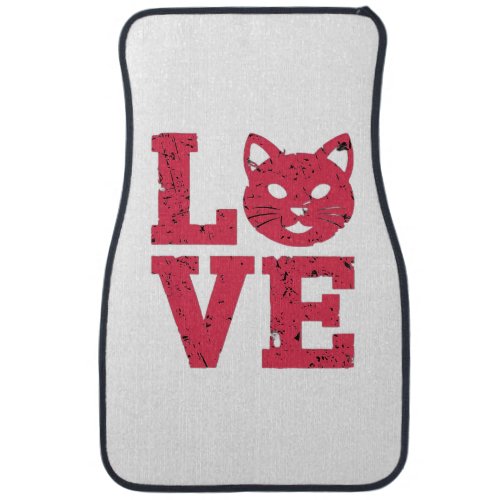 Cat Lovers Purr_fectly Bold Edgy Grunge Design Car Floor Mat