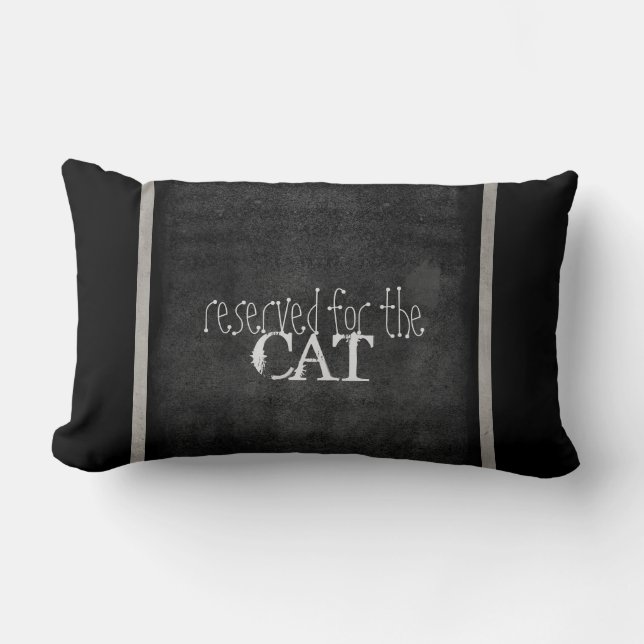 cat lovers quote pillow humor gray and white (Front)