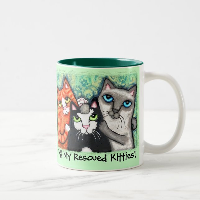 Cat Lover's Rescued Kitty Mug (Right)