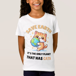Cat Lovers Save Earth DAY T-Shirt