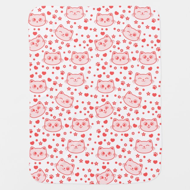 Cat lovers so cute baby blanket (Front)