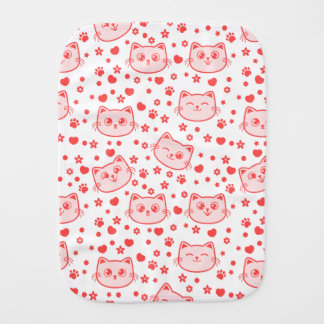 Cat lovers so cute baby burp cloth