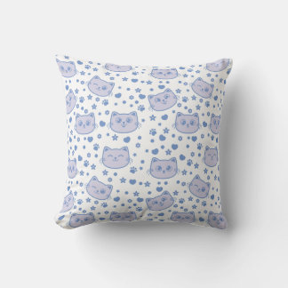 Cat lovers so cute purple throw pillow