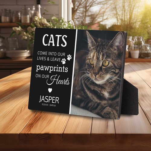 Cat Lovers Tribute  Memorial Keepsake Plaque