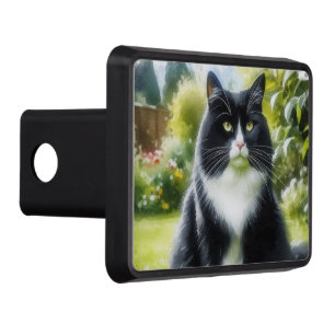 Cat Lovers Tuxedo Black Cat Hitch Cover