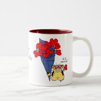 CAT LOVER'S VALENTINE Two-Tone COFFEE MUG