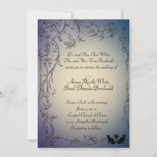 Cat Lovers Wedding Invitation