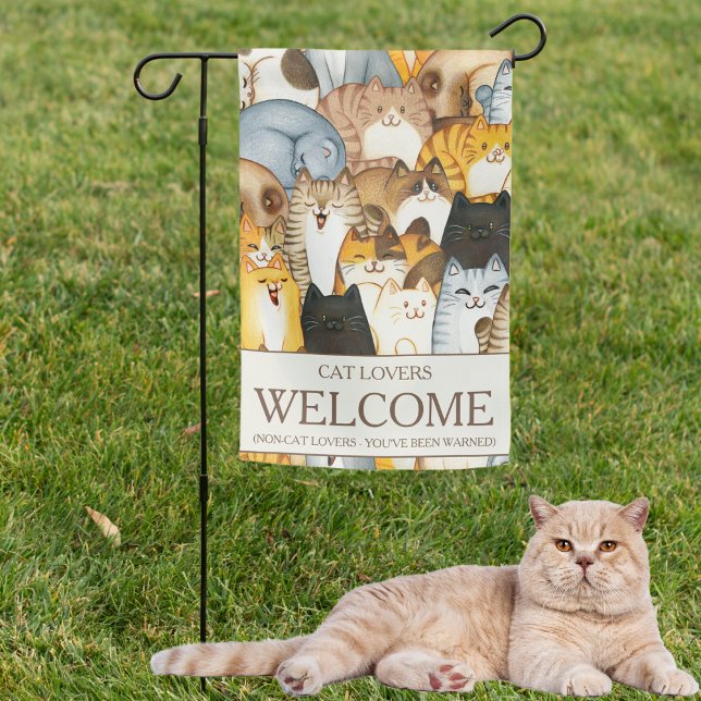 Cat Lovers Welcome  Garden Flag (Creator Uploaded)