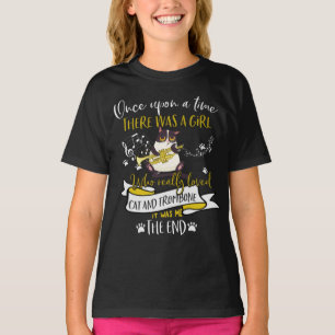 Cat Lovers   Who Really Loved Cat And Trombone T-Shirt