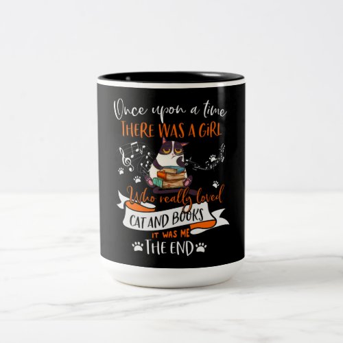 Cat Lovers  Who Really Loved Cat  Books Lovers Two_Tone Coffee Mug