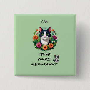 Cat lover'sFeLINE Simply MEOW-VaLOUScompact mirror Button