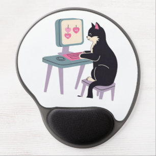 Cat lovers's Tuxedo cat Gel Mousepad