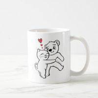 Cat Loves Bear Mug 