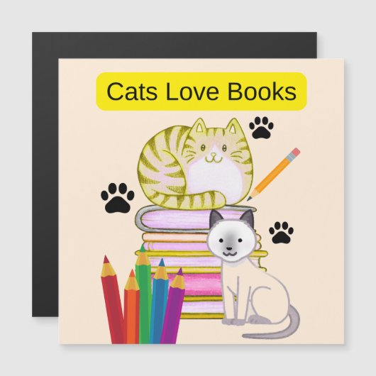 Cat Loves Books (Front/Back)