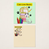 Cat Loves Books (Front & Back)