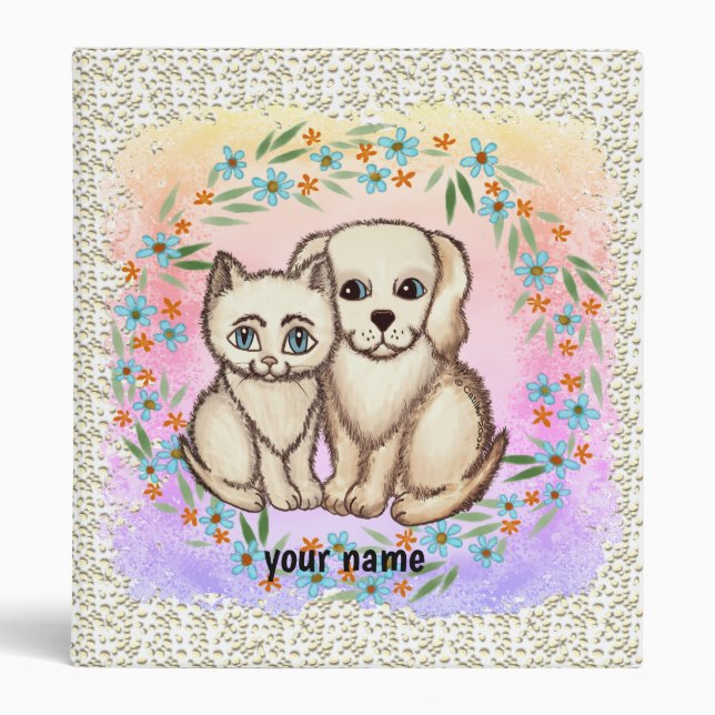 Cat Loves Dog   Binder (Front)