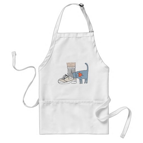 Cat Loving Dad Cute Funny Cat Dad Fathers Day BBQ Adult Apron