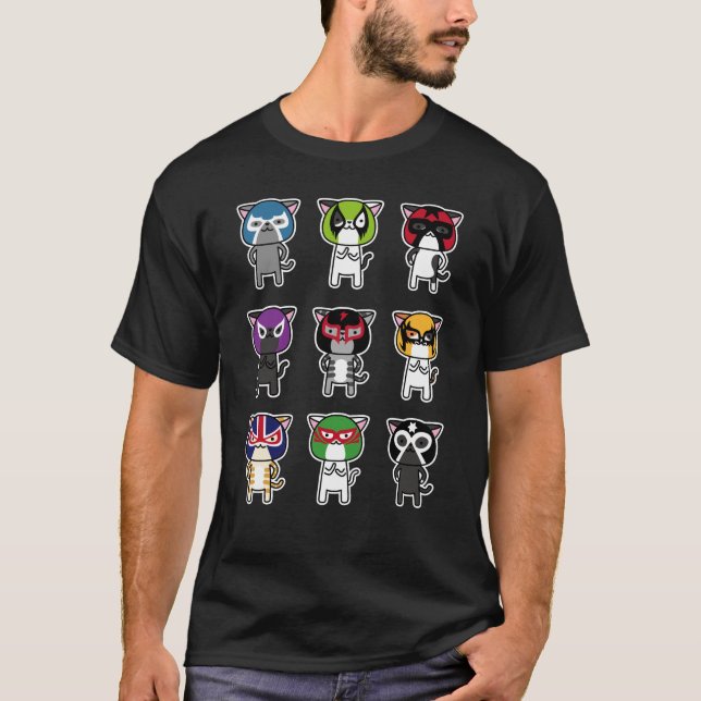 CAT LUCHADORES c T-Shirt (Front)