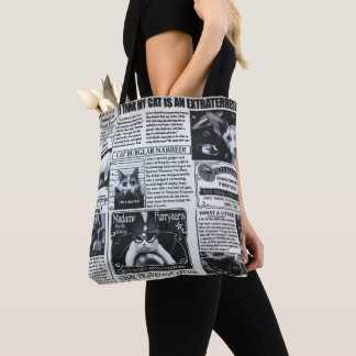 Cat Magazine Tote Bag