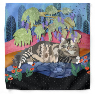 CAT Maine Coon Furoshiki bandana cloth