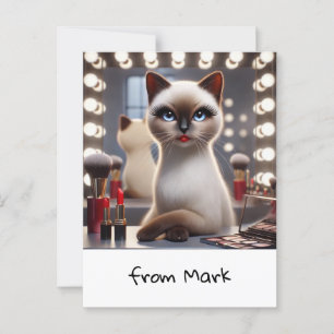 Cat Make up Artist Perfect for Cat Lovers Postcard