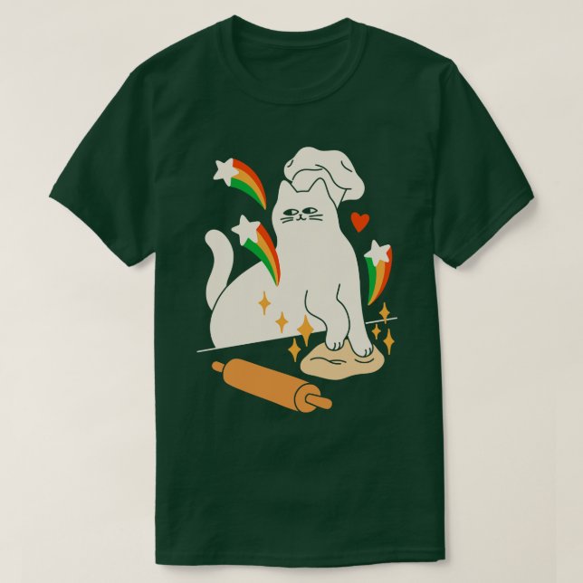 Cat Makin Biscuits T-Shirt (Design Front)