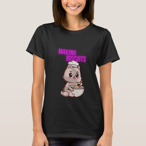 Cat Making Biscuits T_Shirt