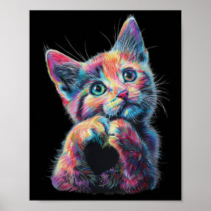 Cat Making Heart Shape Love Sign Language Cat Love