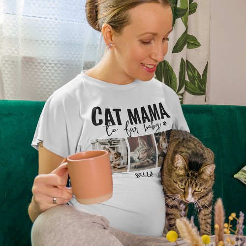 Cat Mama  3 Photo Collage T_Shirt