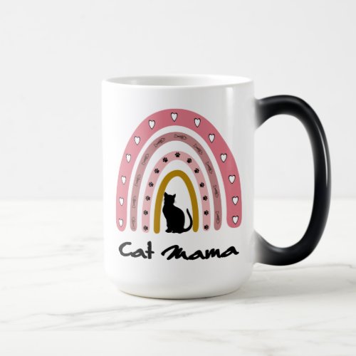 Cat Mama Cat Mama Rainbow Cat Mom Gift Magic Mug