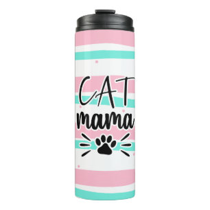 Cat Mama Custom Photos Thermal Tumbler