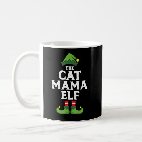 Cat Mama Elf Matching Family Group Couple Christma Coffee Mug