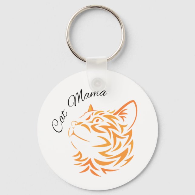 Cat Mama  Keychain (Front)