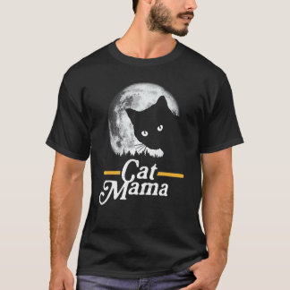 Cat Mama Vintage Eighties Style Cat Retro Full Moo T-Shirt
