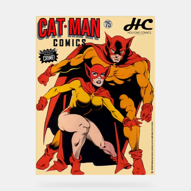 CAT-MAN Comics Acrylic Sign (Front)