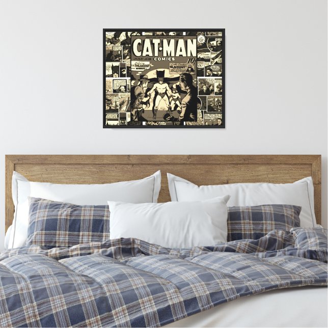 CAT-MAN Comics Canvas Print (Insitu(Bedroom))