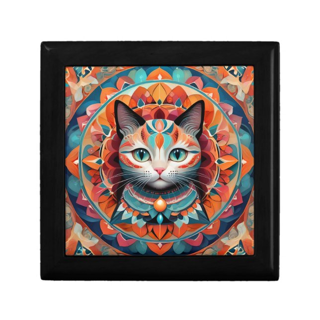 Cat Mandala Gift Box (Front)