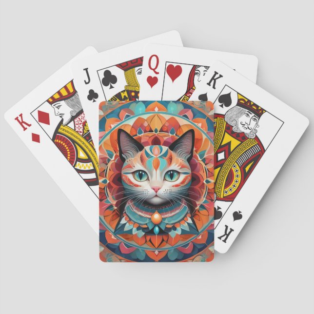 Cat Mandala Poker Cards (Back)