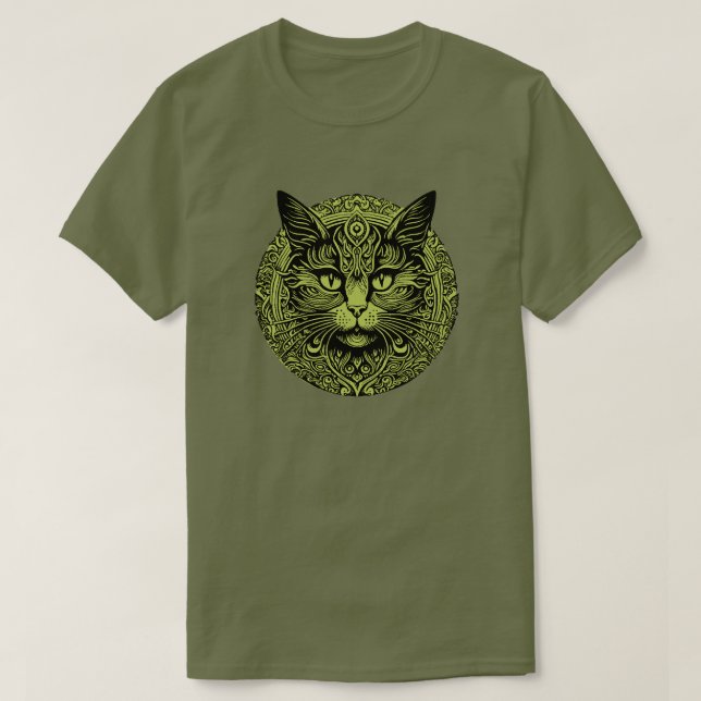 Cat Mandala T-Shirt (Design Front)