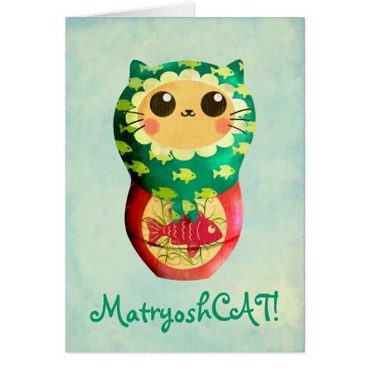 Cat Matryoshka Doll Cards (Front)