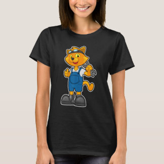 Cat Mechanic Wrench T-Shirt