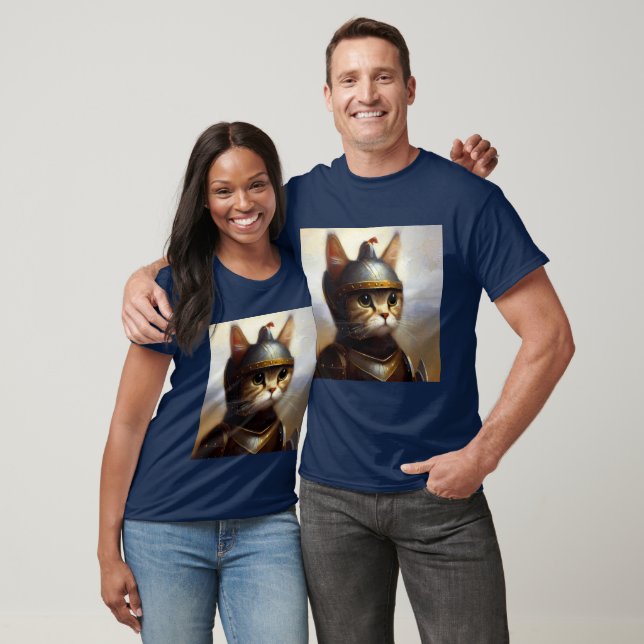 Cat Medieval Knight T-Shirt (Unisex)