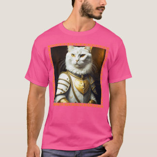 Cat Medieval Portrait Renaissance Oil Painting Pet T-Shirt