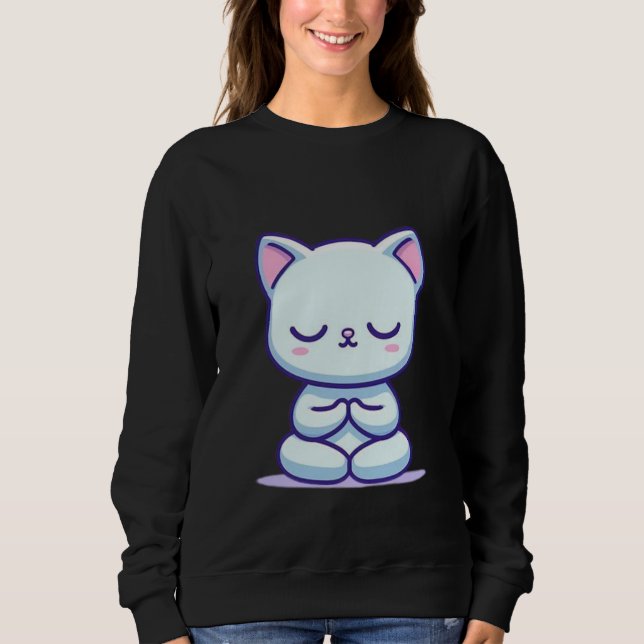 Cat Meditating – Inner Purr Sweatshirt (Front)