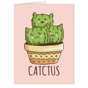 Cat Meets Cactus Card