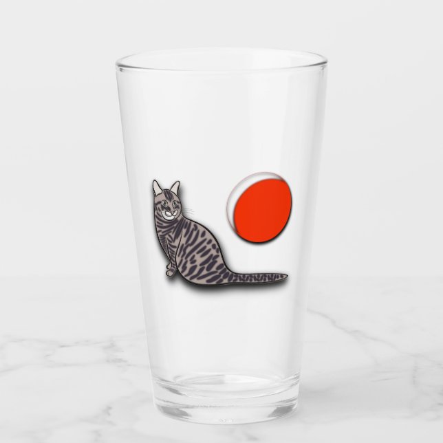 Cat Meets the Full Moon Glass (Front)