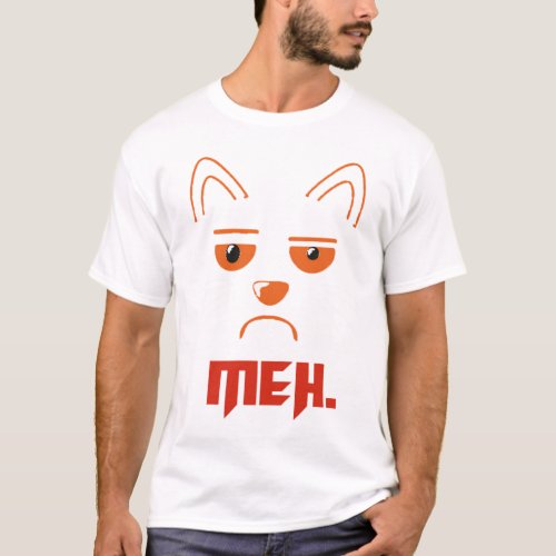 Cat Meh Not Excited T_Shirt