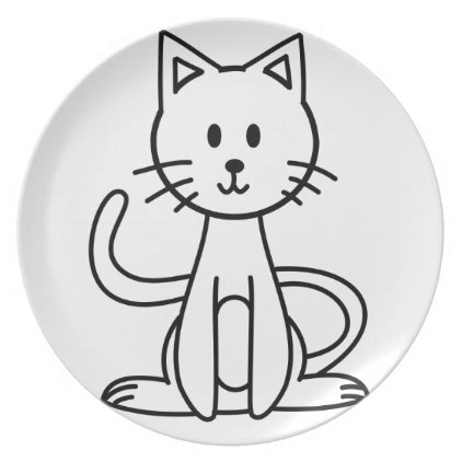 Cat Melamine Plate