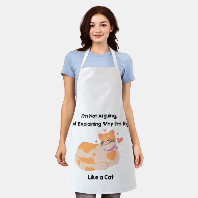 cat meme designs apron (Worn)